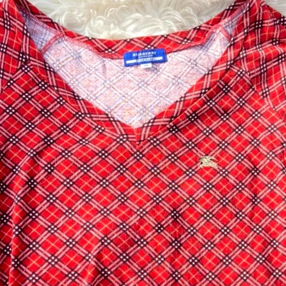 Rare Red Burberry Nova Check Top Size Small - Picture 4 of 4